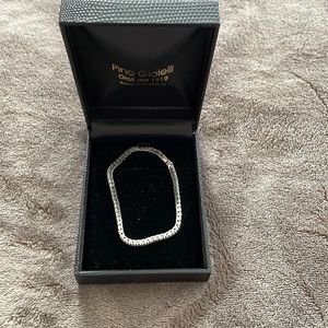 Bracelet 14k white gold with diamonds